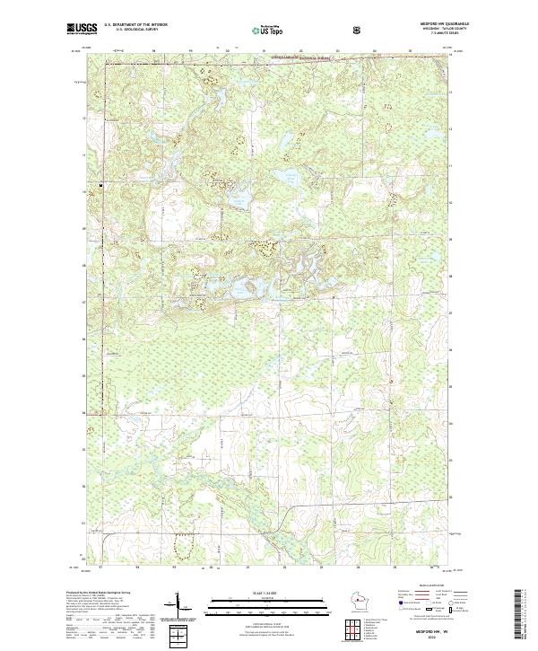Medford NW, WI — USGS 7.5-minute topo (2022)