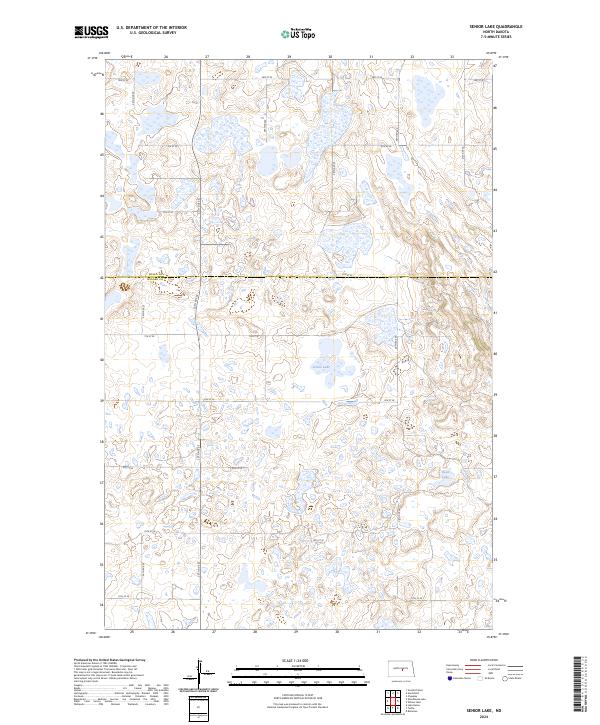 Senior Lake, ND — USGS 7.5-minute topo (2024)