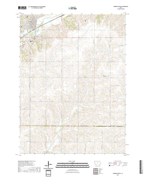 Corning South, IA — USGS 7.5-minute topo (2022)