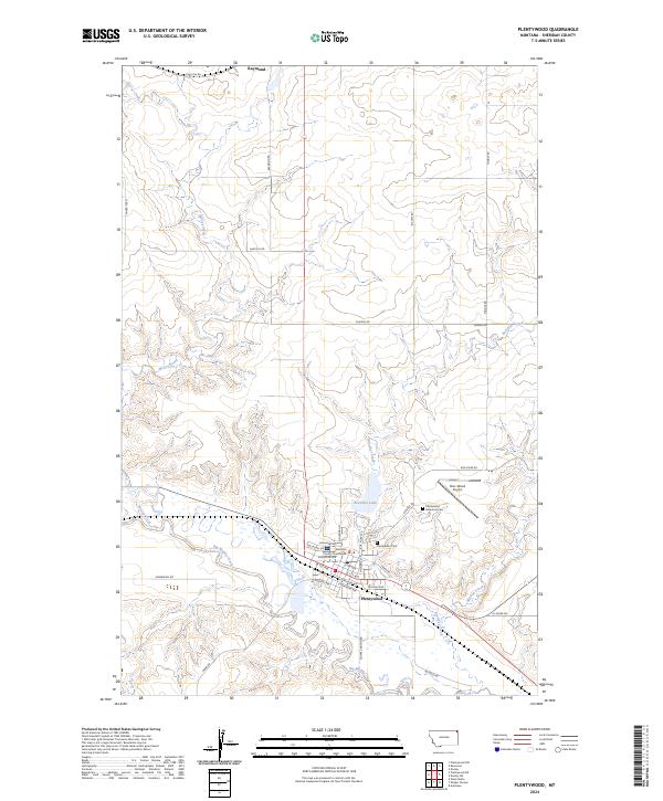 Plentywood, MT — USGS 7.5-minute topo (2024)
