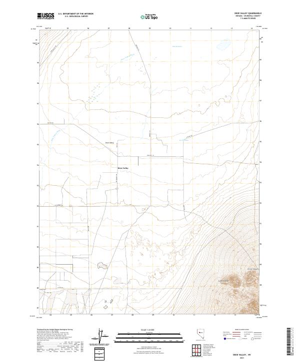 Dixie Valley, NV — USGS 7.5-minute topo (2021)