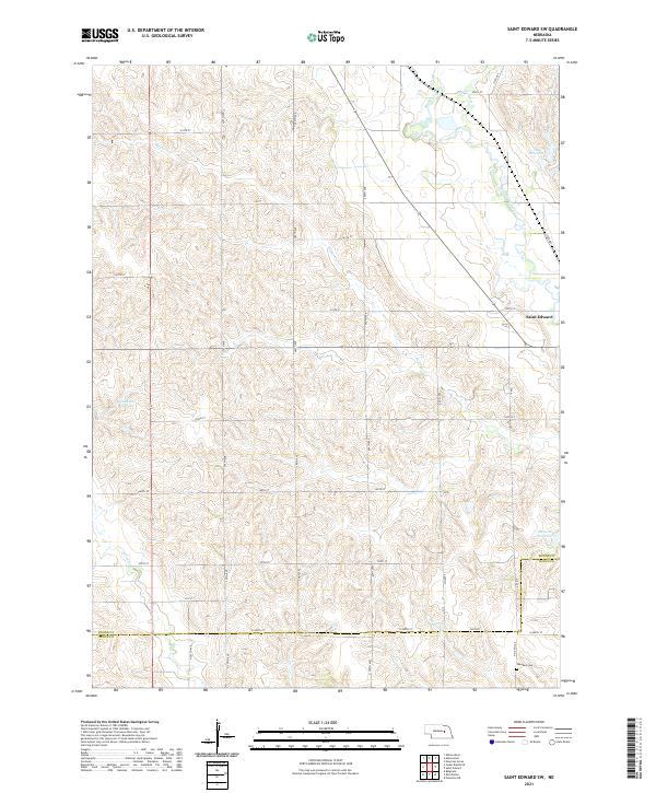 Saint Edward SW, NE — USGS 7.5-minute topo (2021)