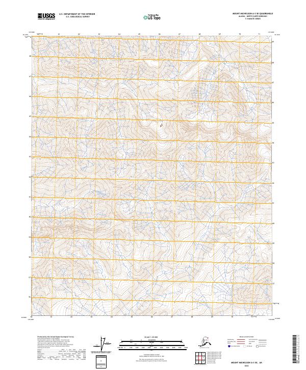 Mount Michelson A-3 SE, AK — USGS 7.5-minute topo (2023)