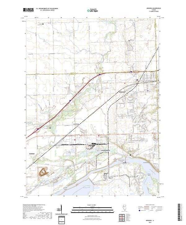 Minooka, IL — USGS 7.5-minute topo (2024)