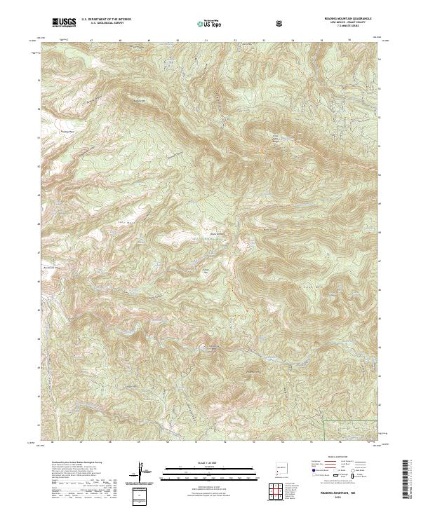 Reading Mountain, NM — USGS 7.5-minute topo (2023)