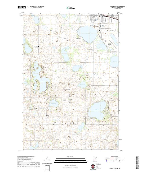 Litchfield South, MN — USGS 7.5-minute topo (2022)