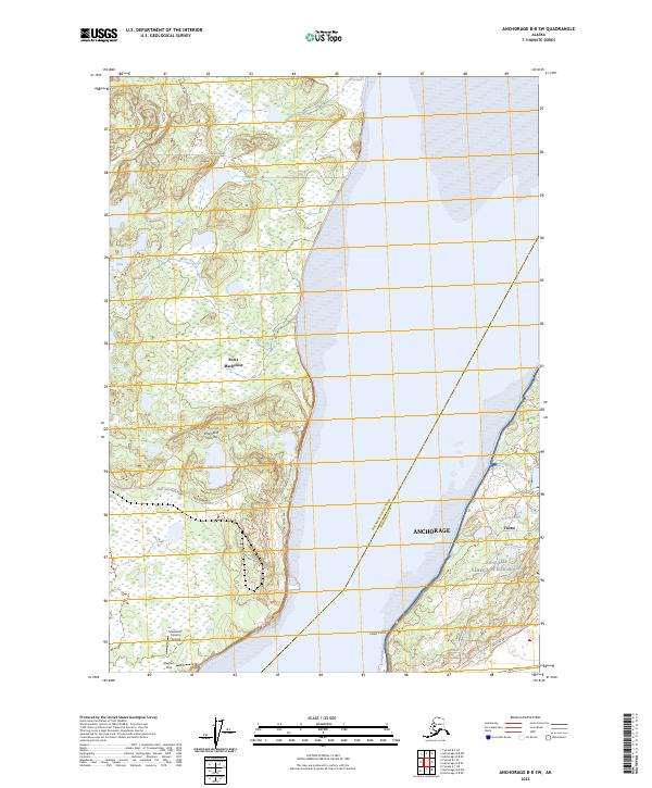 Anchorage B-8 SW, AK — USGS 7.5-minute topo (2023)