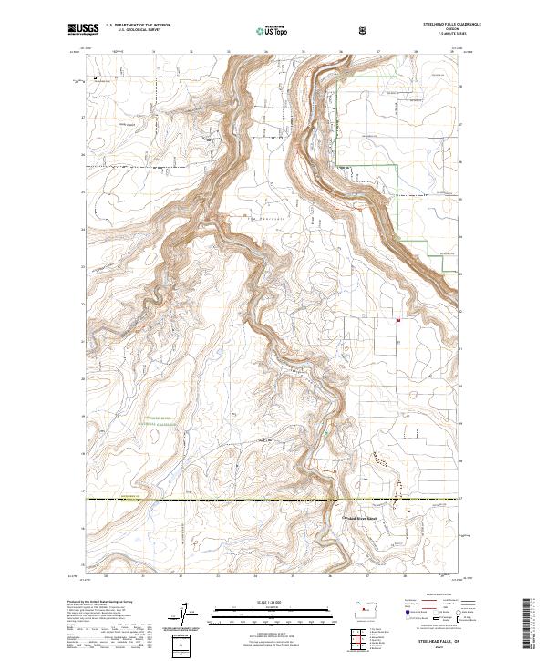 Steelhead Falls, OR — USGS 7.5-minute topo (2023)