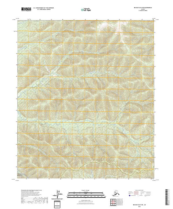 Big Delta B-5 NE, AK — USGS 7.5-minute topo (2024)