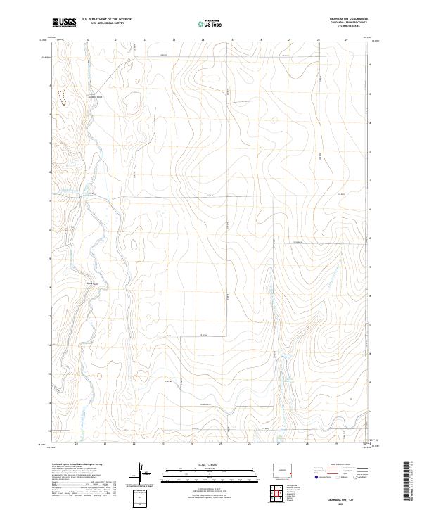 Granada NW, CO — USGS 7.5-minute topo (2022)