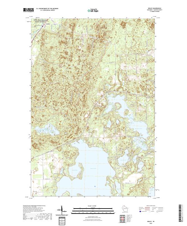 Seeley, WI — USGS 7.5-minute topo (2022)