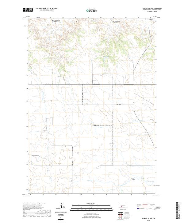 Broken Leg Dam, SD — USGS 7.5-minute topo (2021)