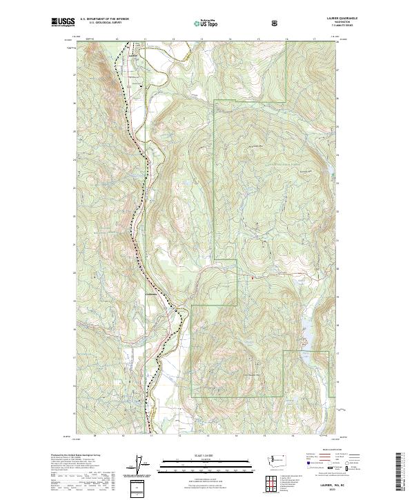 Laurier, WA-BC — USGS 7.5-minute topo (2023)