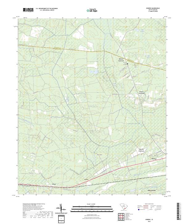 Osborn, SC — USGS 7.5-minute topo (2024)