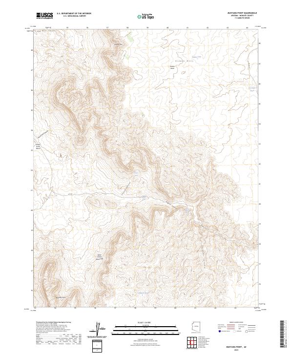 Mustang Point, AZ — USGS 7.5-minute topo (2023)