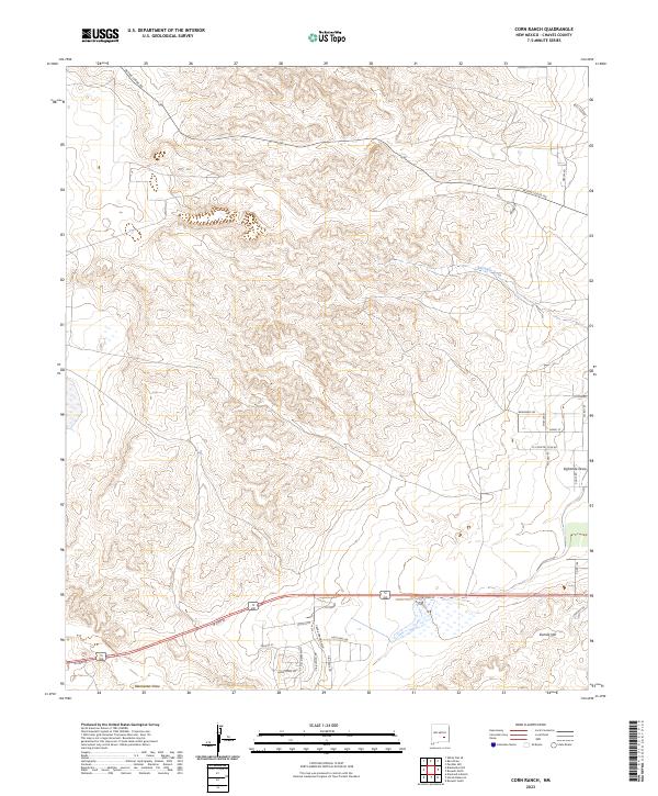 Corn Ranch, NM — USGS 7.5-minute topo (2023)