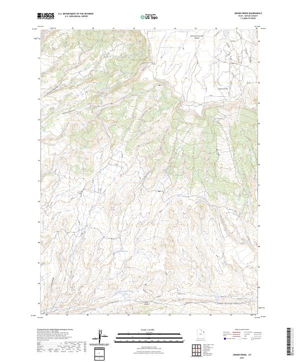 Jensen Ridge, UT — USGS 7.5-minute topo (2023)