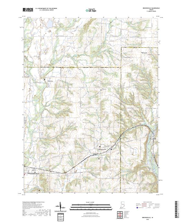 Brownsville, IN — USGS 7.5-minute topo (2022)