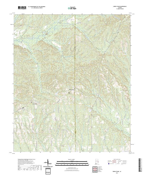 Creek Stand, AL — USGS 7.5-minute topo (2024)