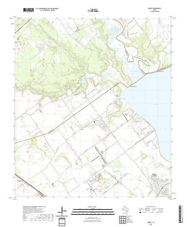 Kamey, TX — USGS 7.5-minute topo (2022)