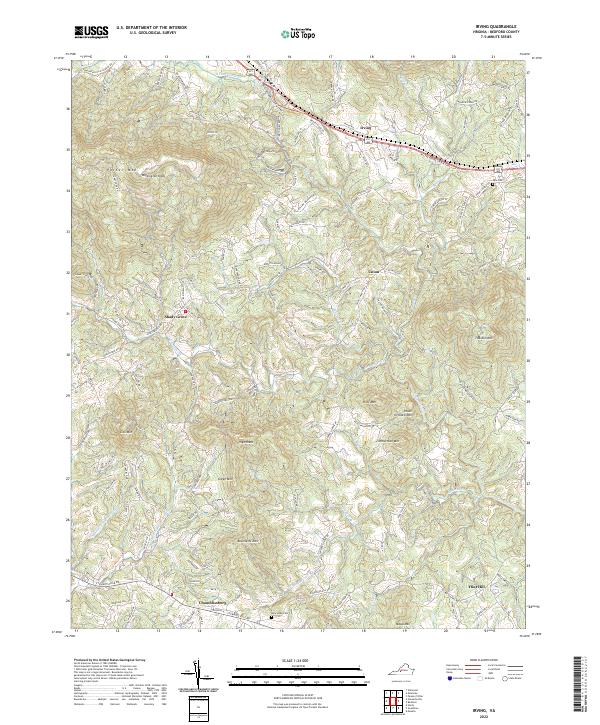 Irving, VA — USGS 7.5-minute topo (2022)