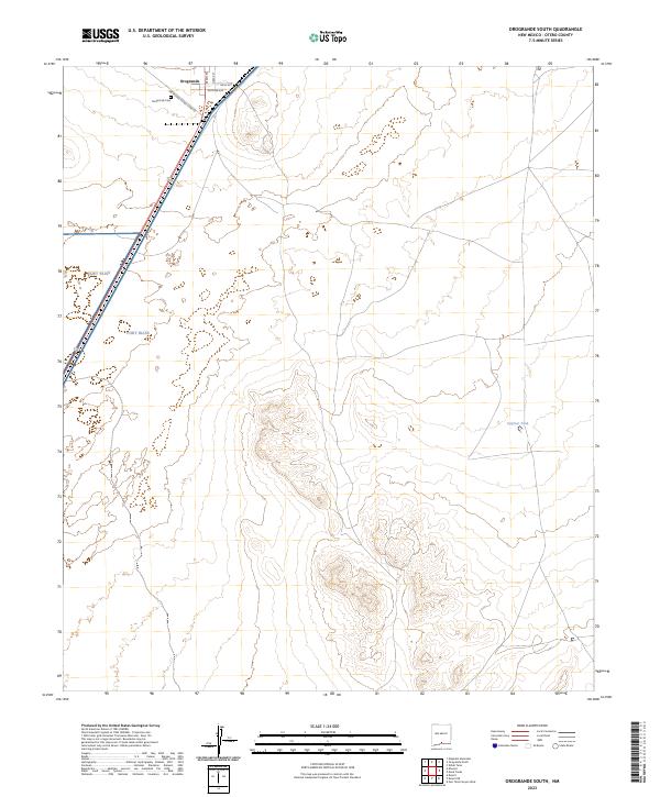Orogrande South, NM — USGS 7.5-minute topo (2023)