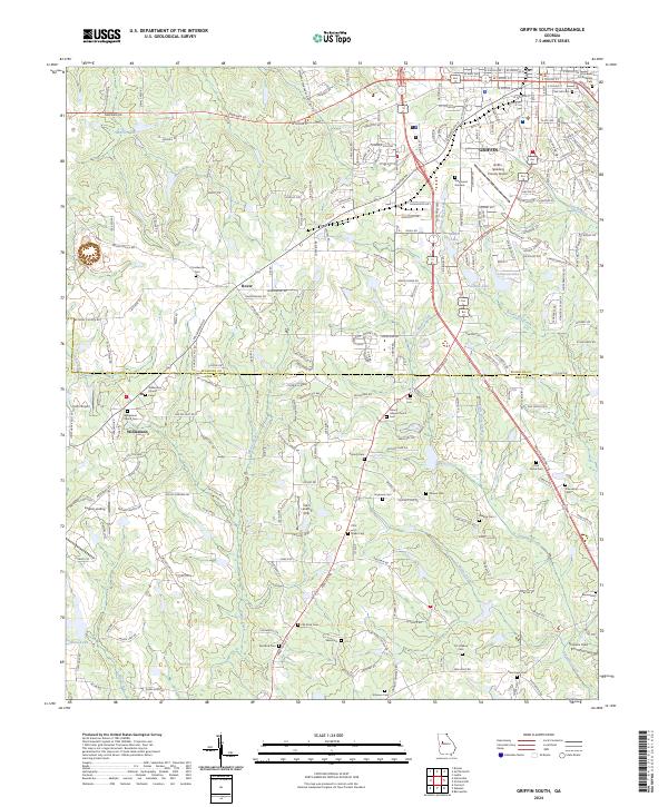 Griffin South, GA — USGS 7.5-minute topo (2024)