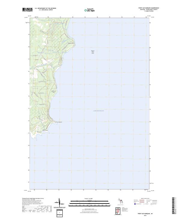 Point Aux Barques, MI — USGS 7.5-minute topo (2023)