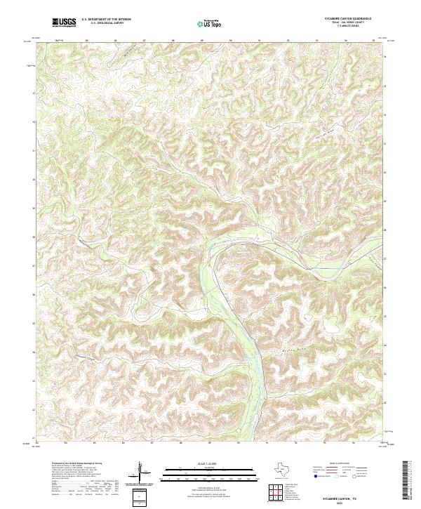 Sycamore Canyon, TX — USGS 7.5-minute topo (2022)