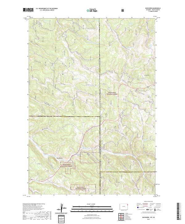 Buckhorn, WY-SD — USGS 7.5-minute topo (2021)