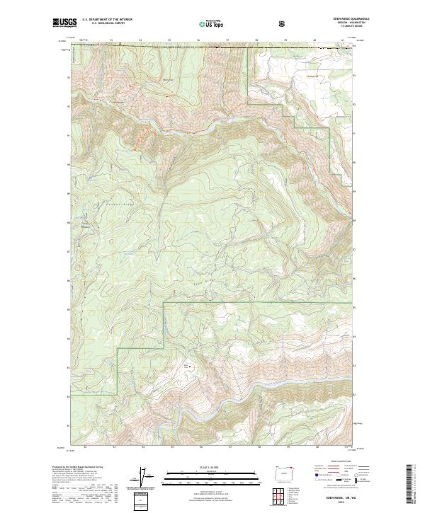 Eden Ridge, OR-WA — USGS 7.5-minute topo (2023)