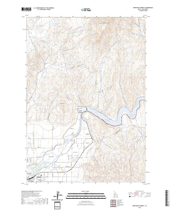 Northeast Emmett, ID — USGS 7.5-minute topo (2023)