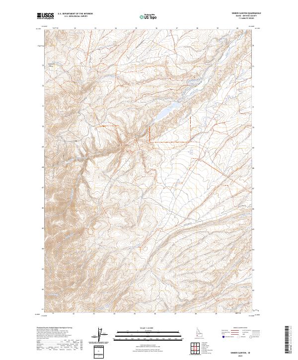 Sinker Canyon, ID — USGS 7.5-minute topo (2023)
