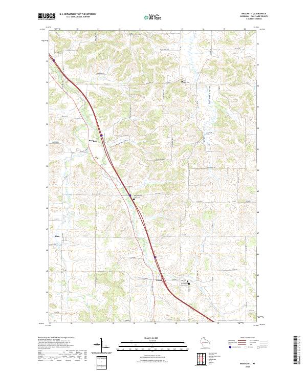Brackett, WI — USGS 7.5-minute topo (2022)