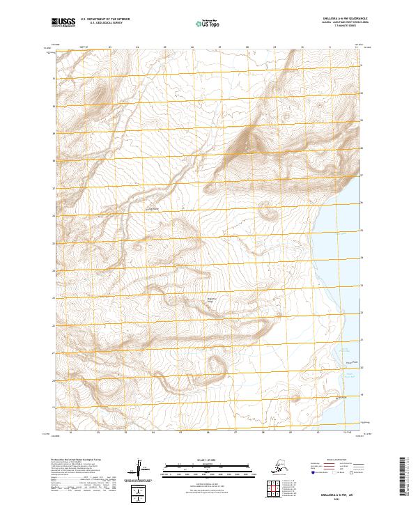 Unalaska A-6 NW, AK — USGS 7.5-minute topo (2021)