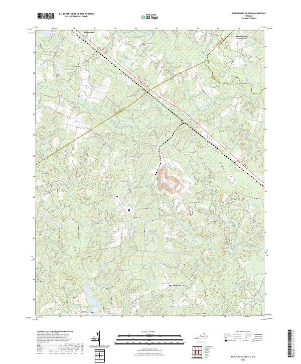 Disputanta South, VA — USGS 7.5-minute topo (2022)