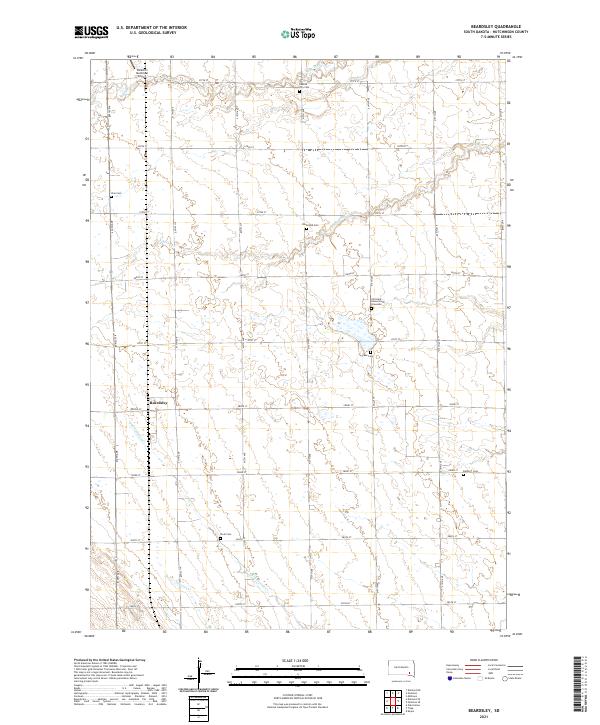 Beardsley, SD — USGS 7.5-minute topo (2021)
