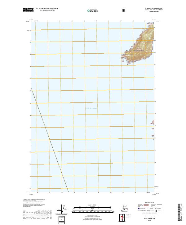 Sitka A-6 NW, AK — USGS 7.5-minute topo (2021)