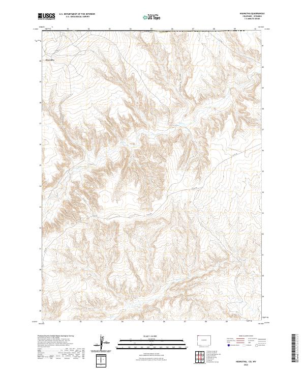 Hiawatha, CO-WY — USGS 7.5-minute topo (2022)