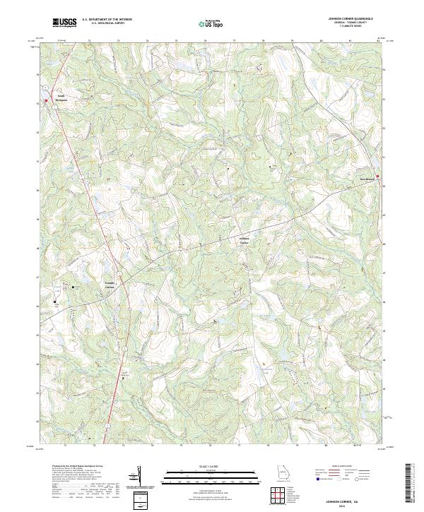 Johnson Corner, GA — USGS 7.5-minute topo (2024)