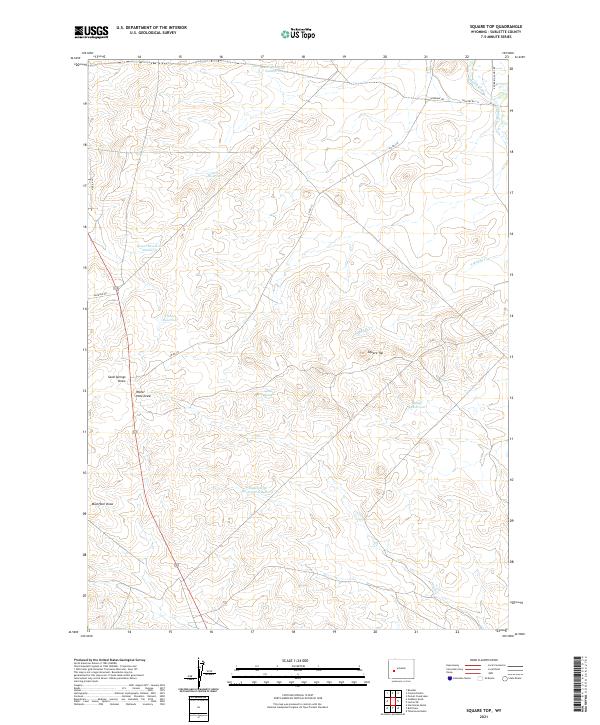 Square Top, WY — USGS 7.5-minute topo (2021)
