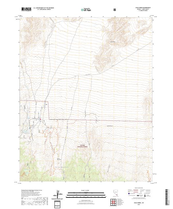 Cold Creek, NV — USGS 7.5-minute topo (2021)