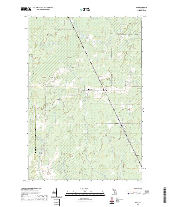 Rock, MI — USGS 7.5-minute topo (2023)