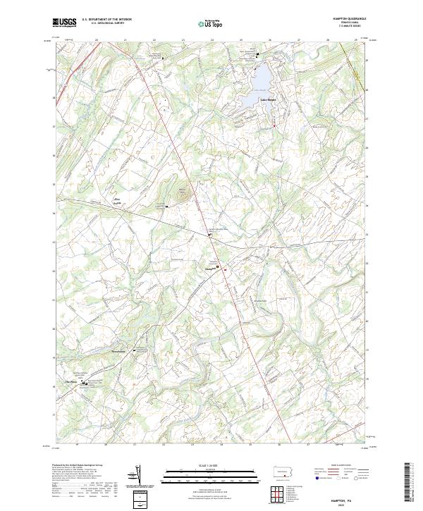 Hampton, PA — USGS 7.5-minute topo (2023)