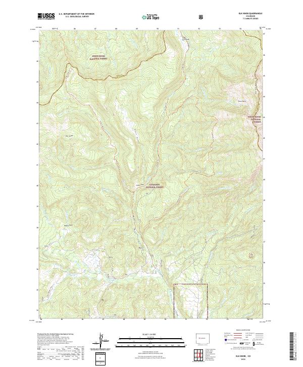 Elk Knob, CO — USGS 7.5-minute topo (2022)