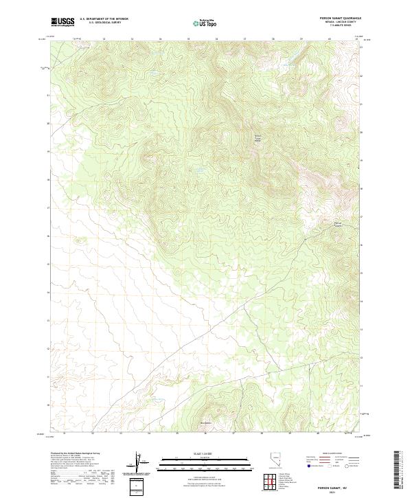 Pierson Summit, NV — USGS 7.5-minute topo (2021)
