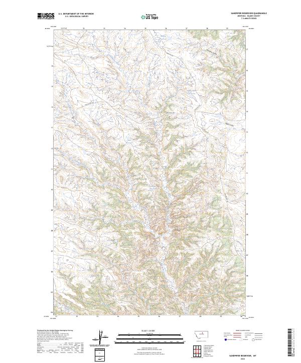 Sandpiper Reservoir, MT — USGS 7.5-minute topo (2024)