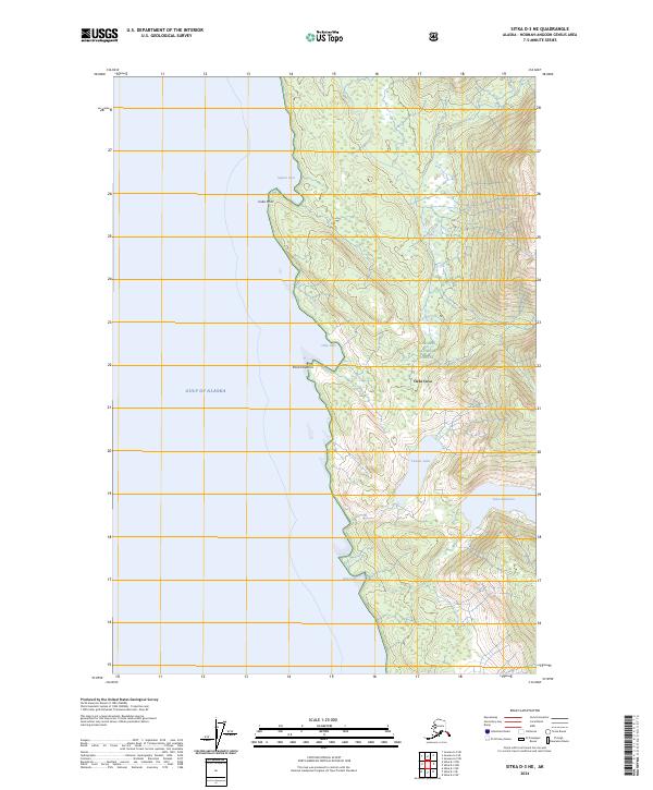 Sitka D-3 NE, AK — USGS 7.5-minute topo (2024)