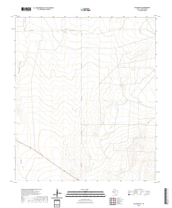 Coyanosa SE, TX — USGS 7.5-minute topo (2022)