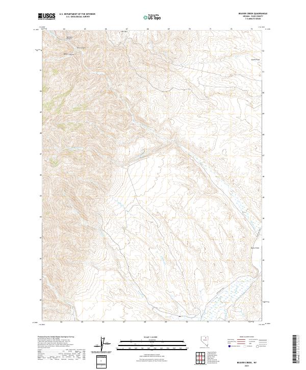 Beaver Creek, NV — USGS 7.5-minute topo (2021)